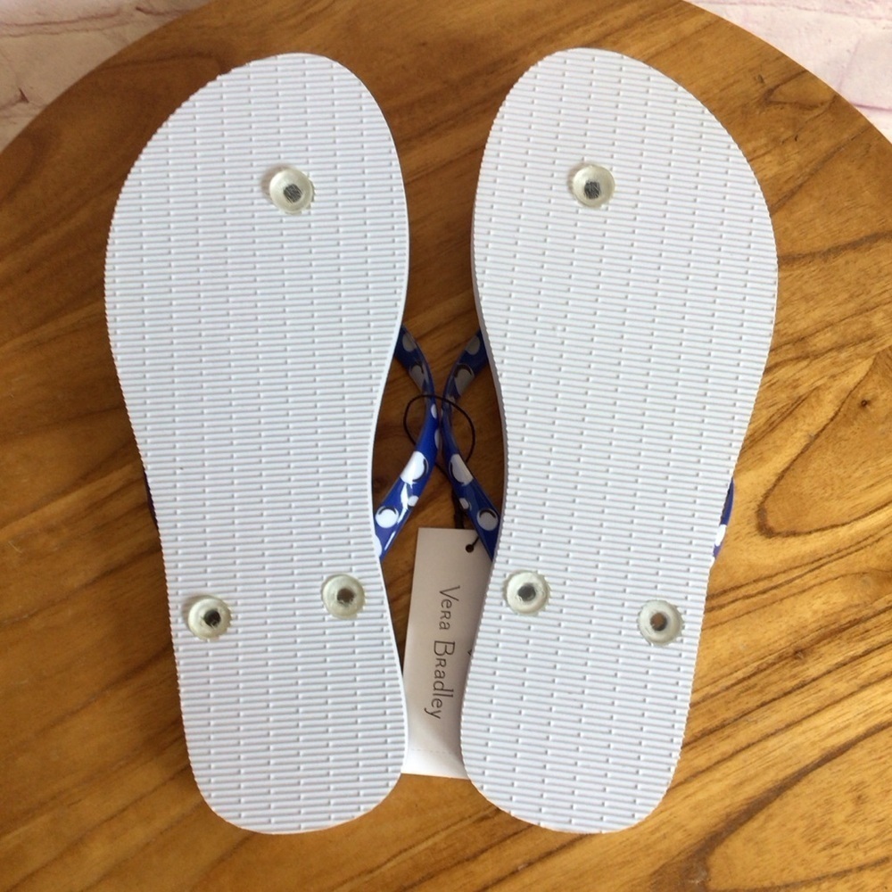 Vera Bradley Anchor’s Aweigh Flip Flops Sandals - Size Medium - Picture 6 of 6